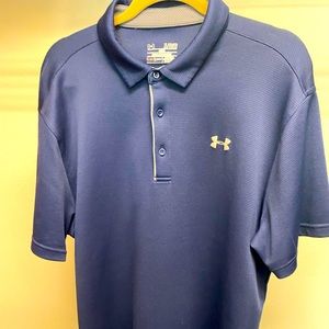 Under Armor Heat Gear Navy Blue Polo